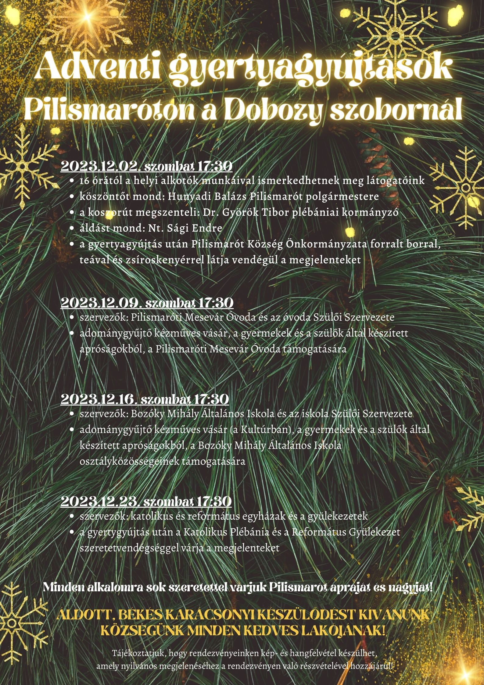 Adventi programplakát