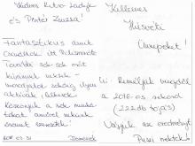 Levelet kaptunk