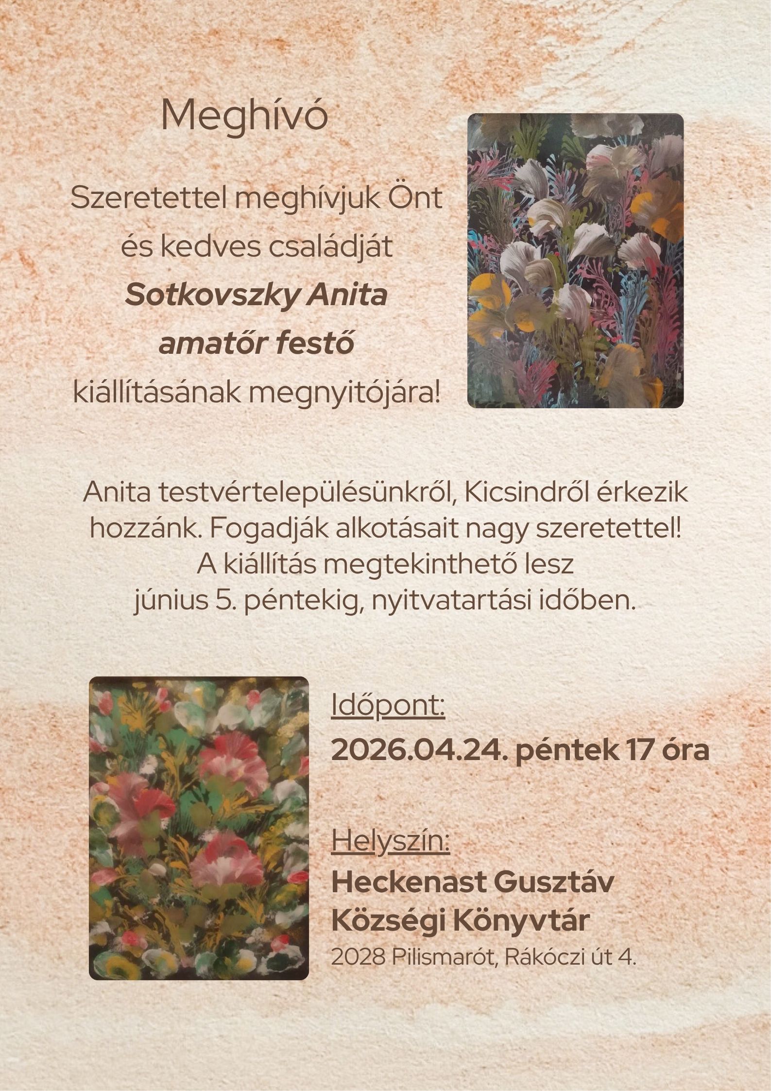 Sotkovszky Anita festmény kiállítása