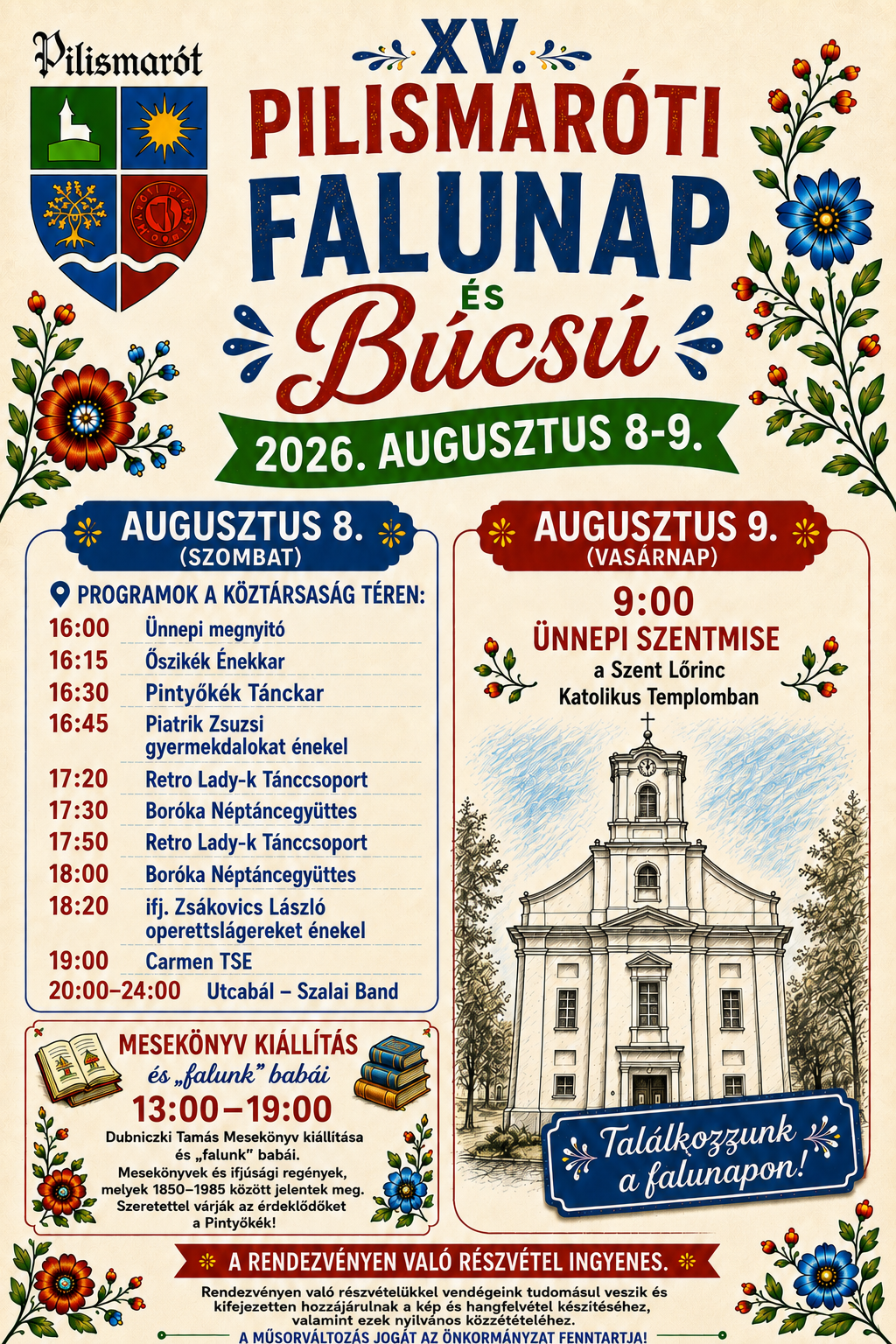 XV. Falunap és búcsú