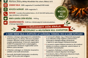 Falunapi főzőverseny 2026. augusztus 8.